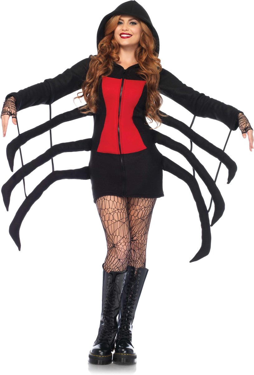 Sexy Vrouwelijke Spin Zwarte Weduwe Kostuum | Large | Halloween | Verkleedkleding